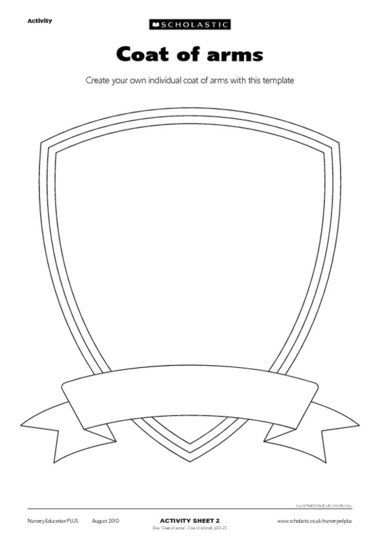 Coat of Arms printable- Have stamps at each game/craft for the kids to ...