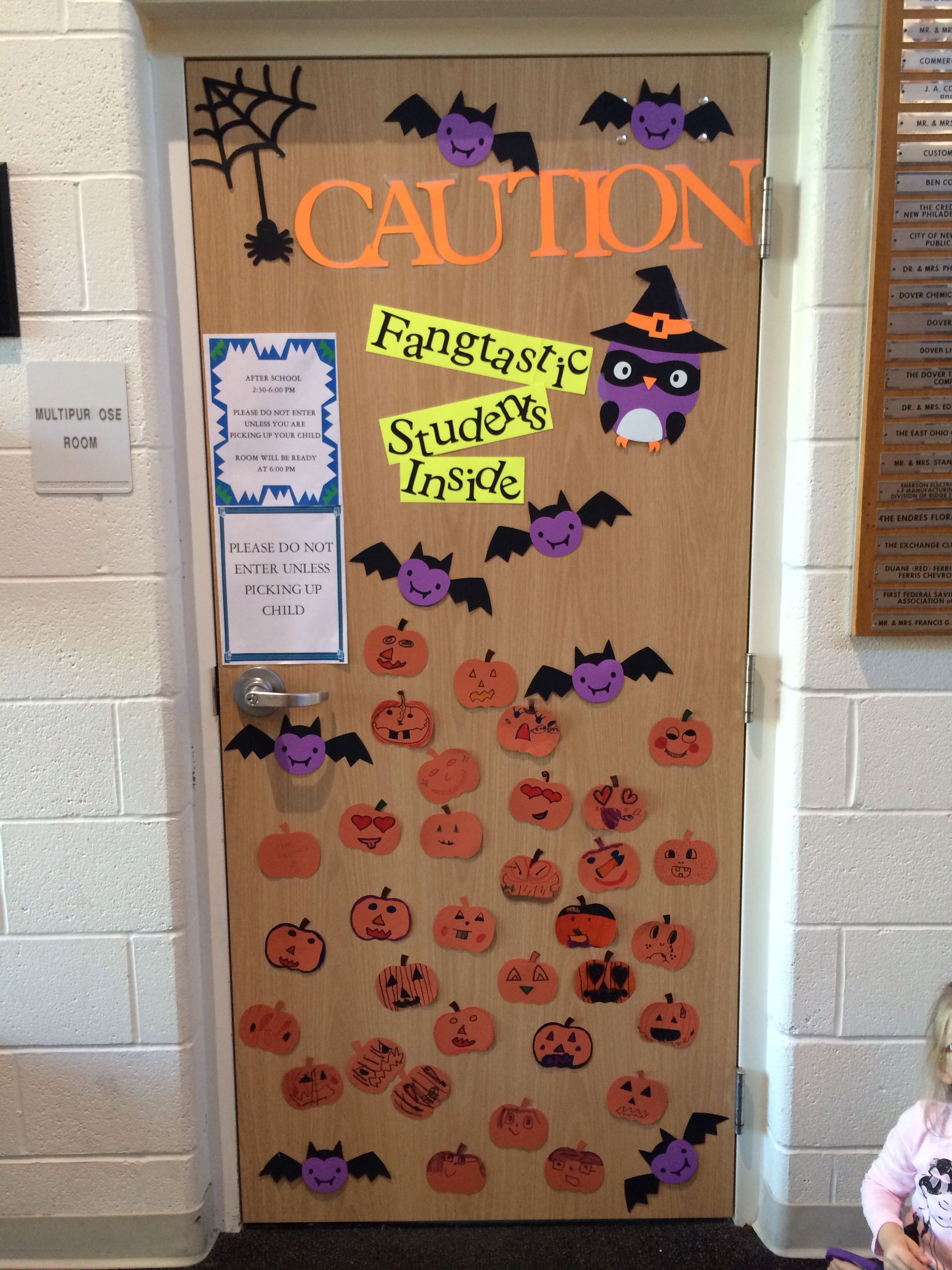 Finished my halloween door for the After School program! Each student g ...