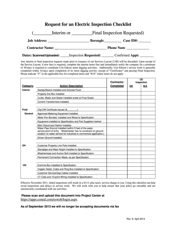 Free Electrical Inspection Report Template Word