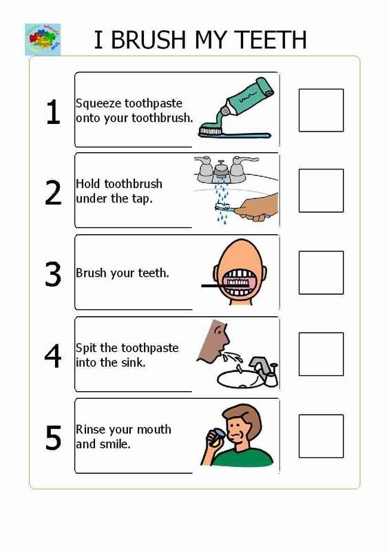 Brushing Teeth Sequencing Worksheets