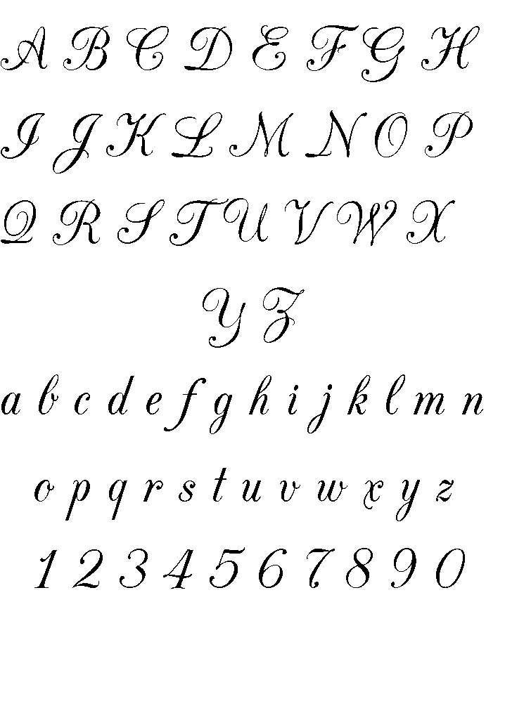 Tattoo Font Letter Stencils