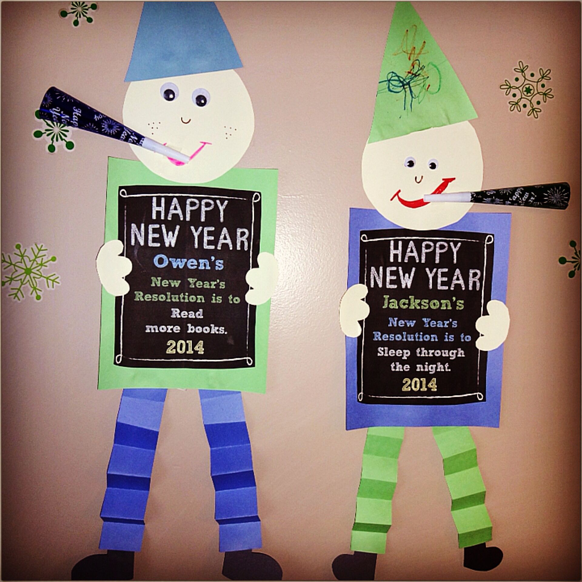 Happy New Year Craft! | Christmas kindergarten, New year's crafts, New ...