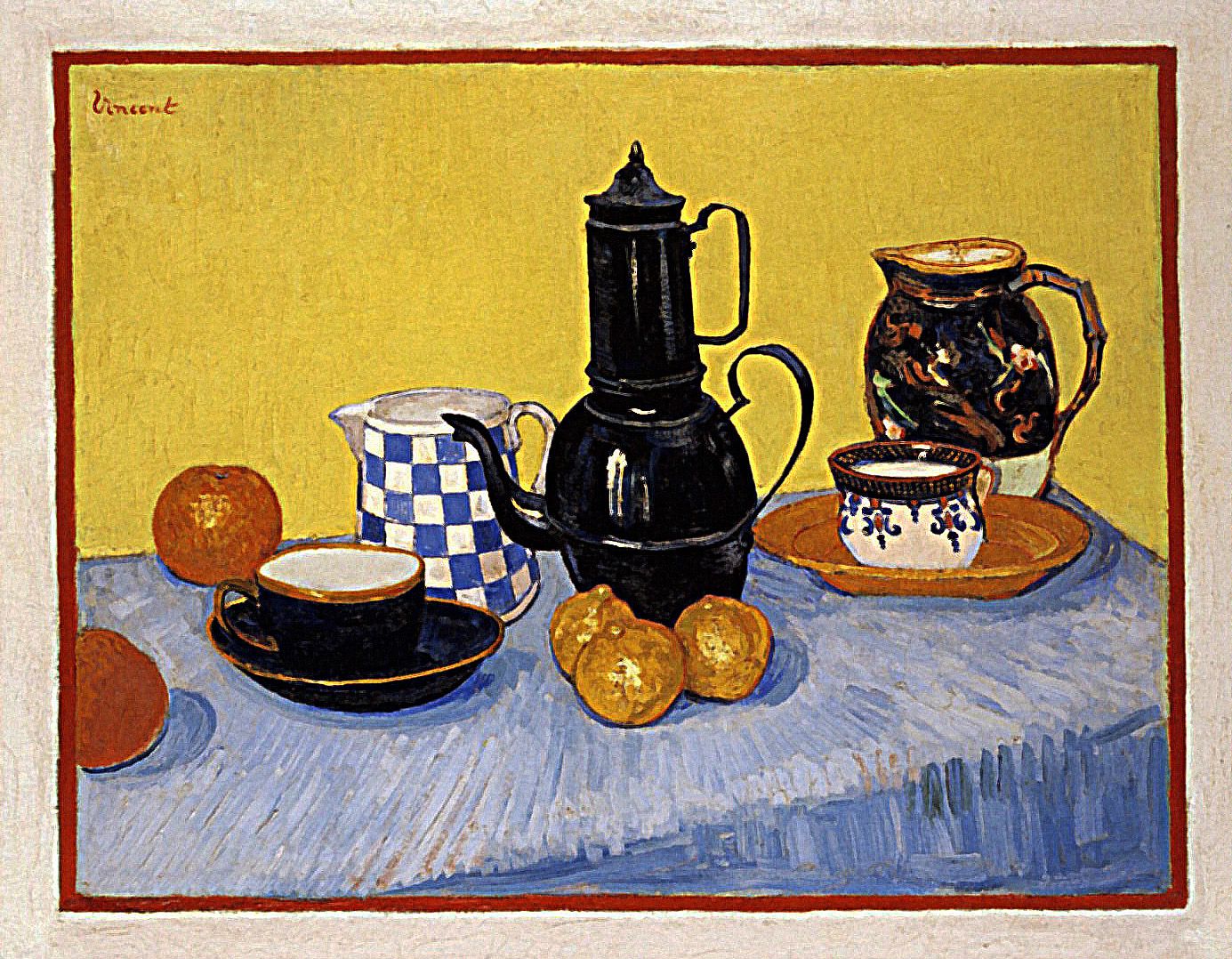 1888 Vincent Van Gogh Nature Morte avec cafetière Huile sur Toile 65x81 ...