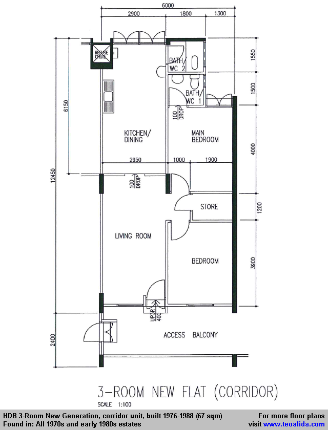 HDB flat types and their sizes How to plan, Floor plans