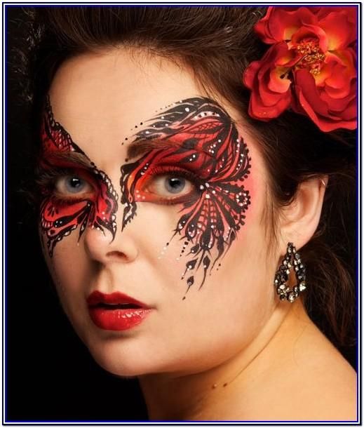 Collection 93+ Pictures red and white face paint ideas Stunning