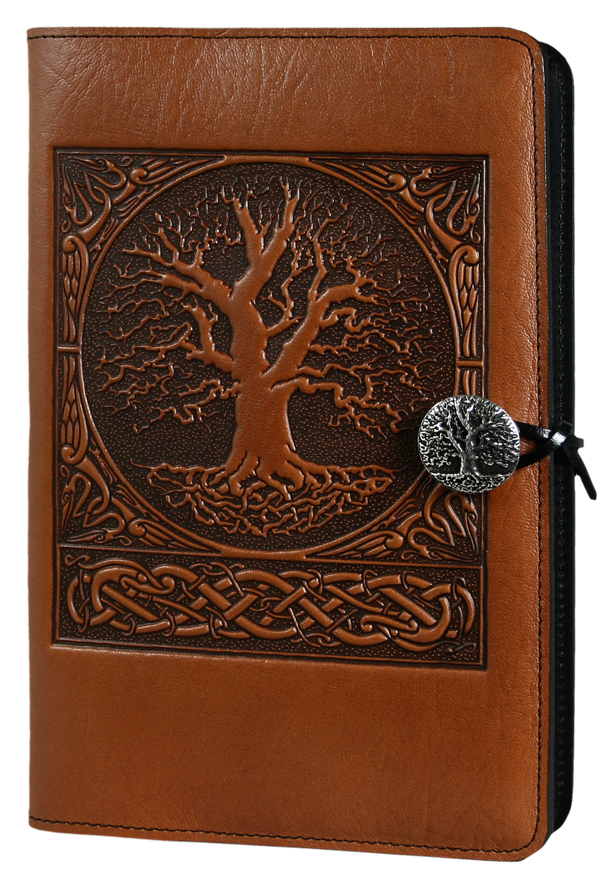 Leather Journals | World Tree in Saddle Leather Notebook Cover, Leather ...