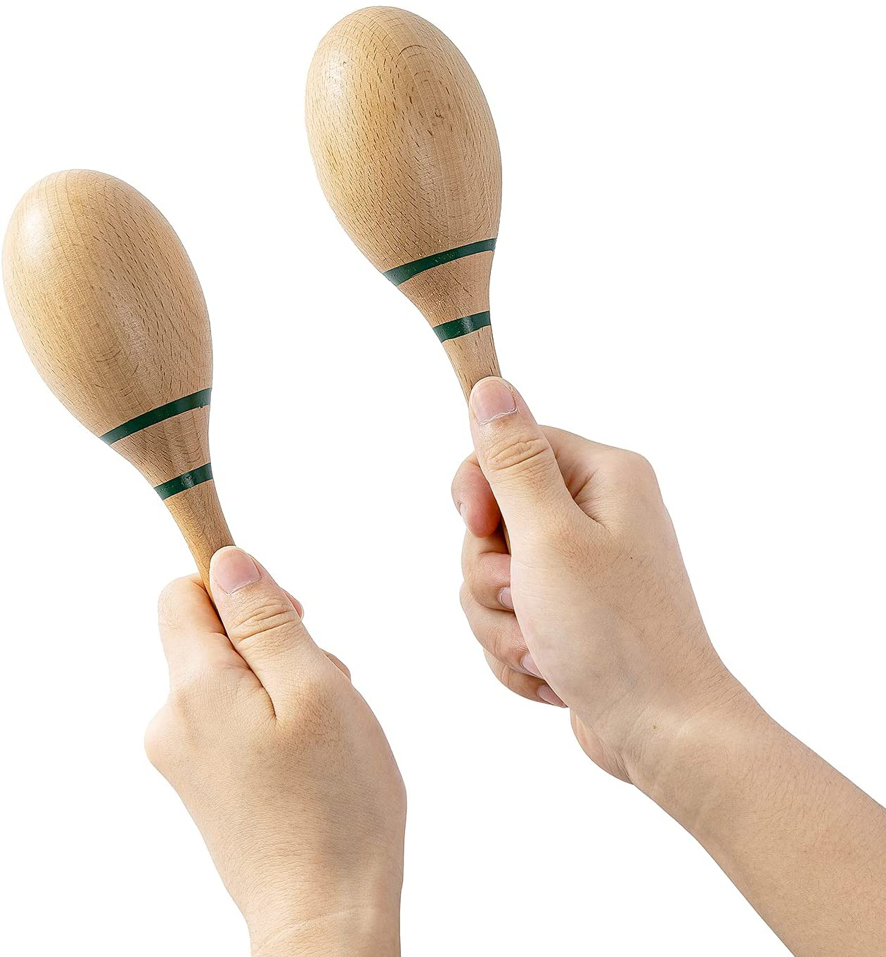 Musfunny Maracas Hand Percussion Rattles,Beech Wood Material Rumba ...