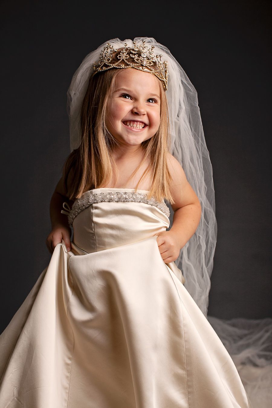 Image result for little girl in moms wedding dress | Mom wedding dress