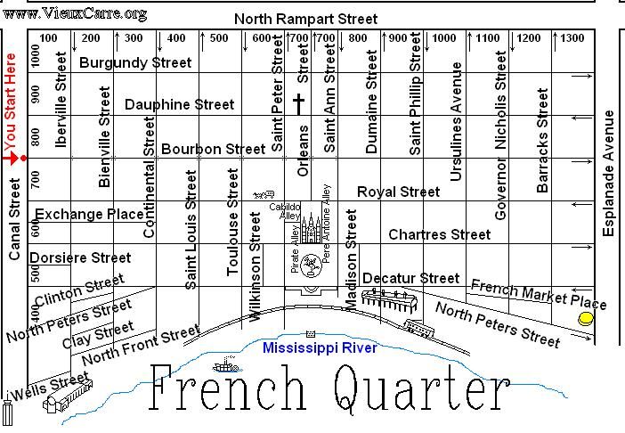 Walking Tour Printable French Quarter Map