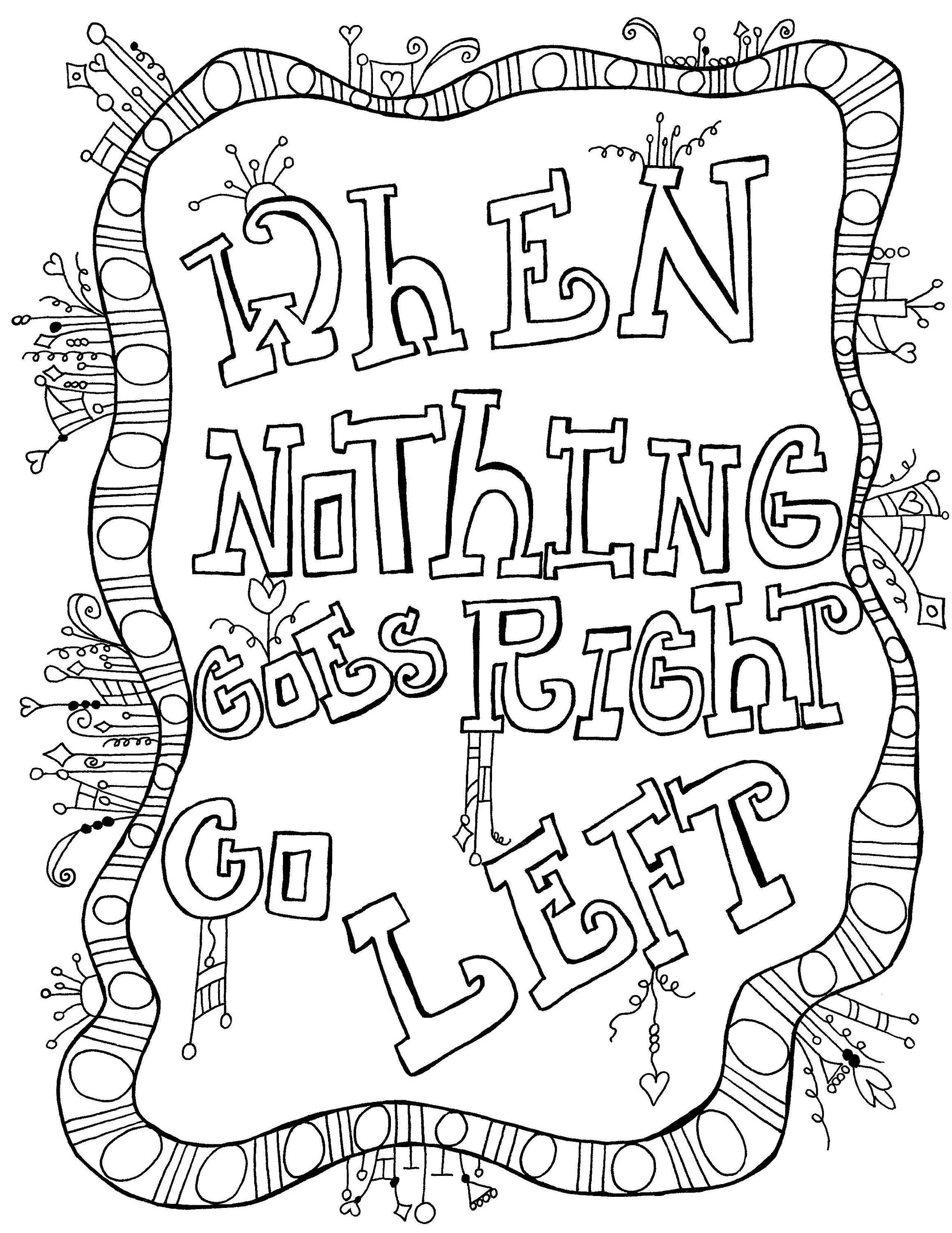 Inspirational Quotes Coloring Pages Free Printable Printable ...