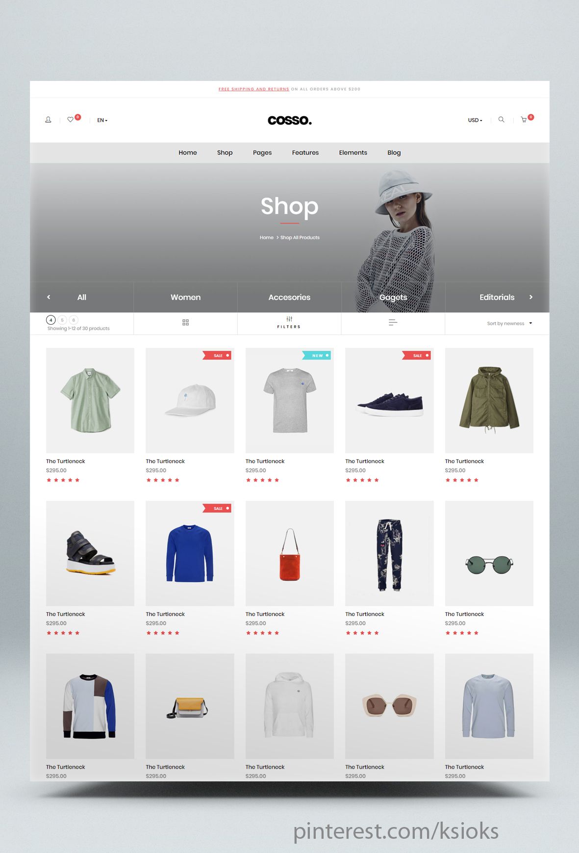 Clean, Minimal Responsive HTML Online Store Template | Online shop ...