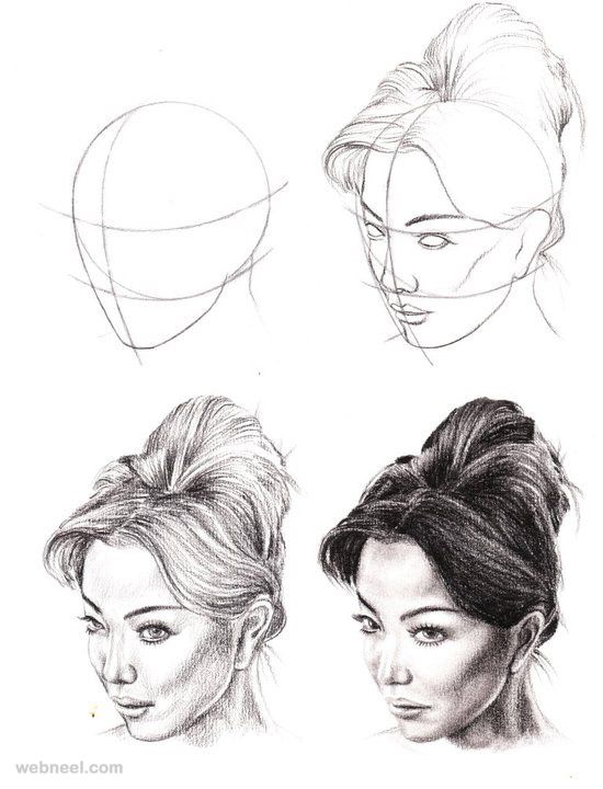 drawing faces 4 - preview | Drawing tutorial face, Drawing people, Face ...