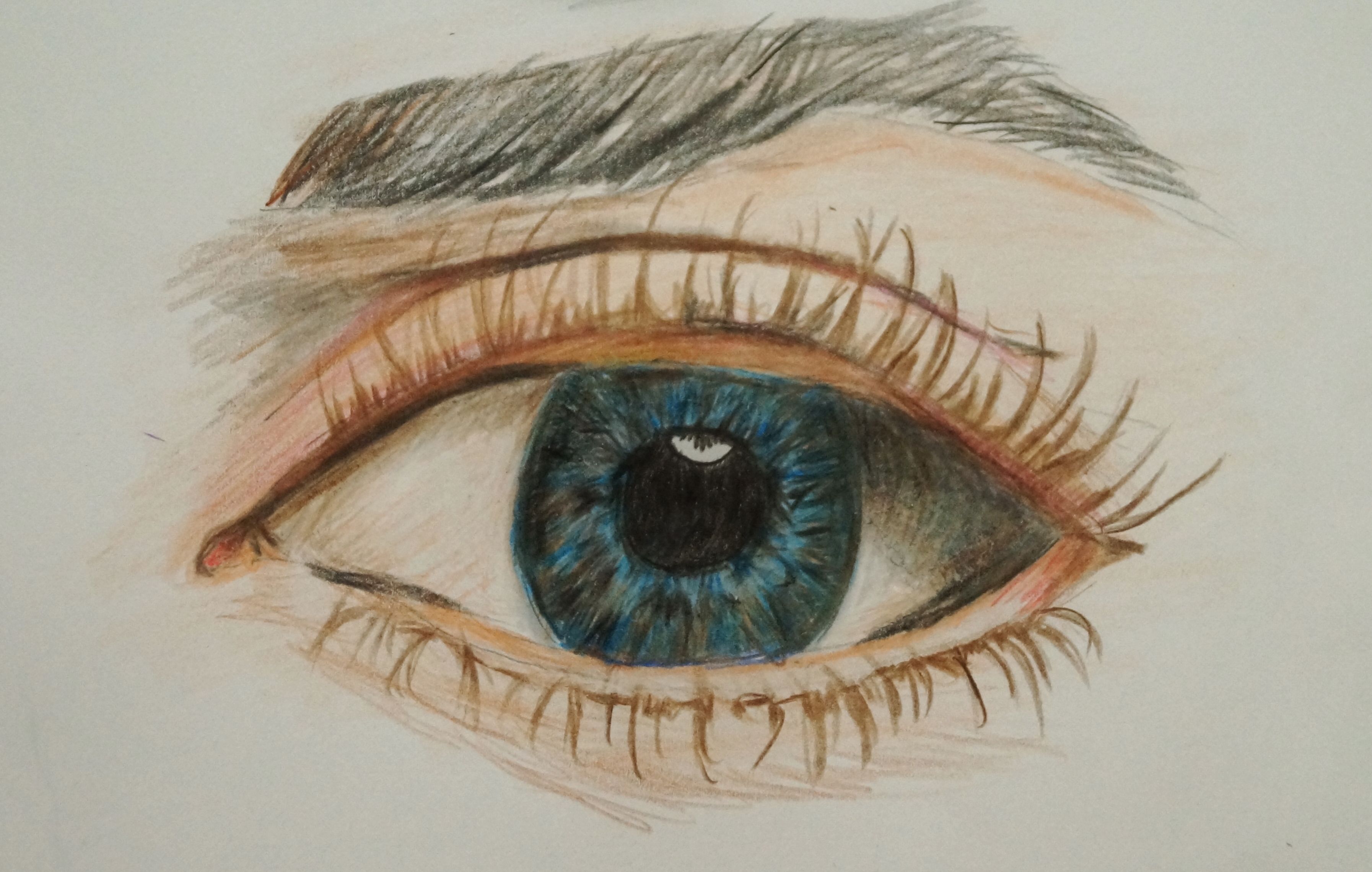 Eye Sketches (Watercolor Pencil) Sweet Artworks - Water Pencil Sketch ...