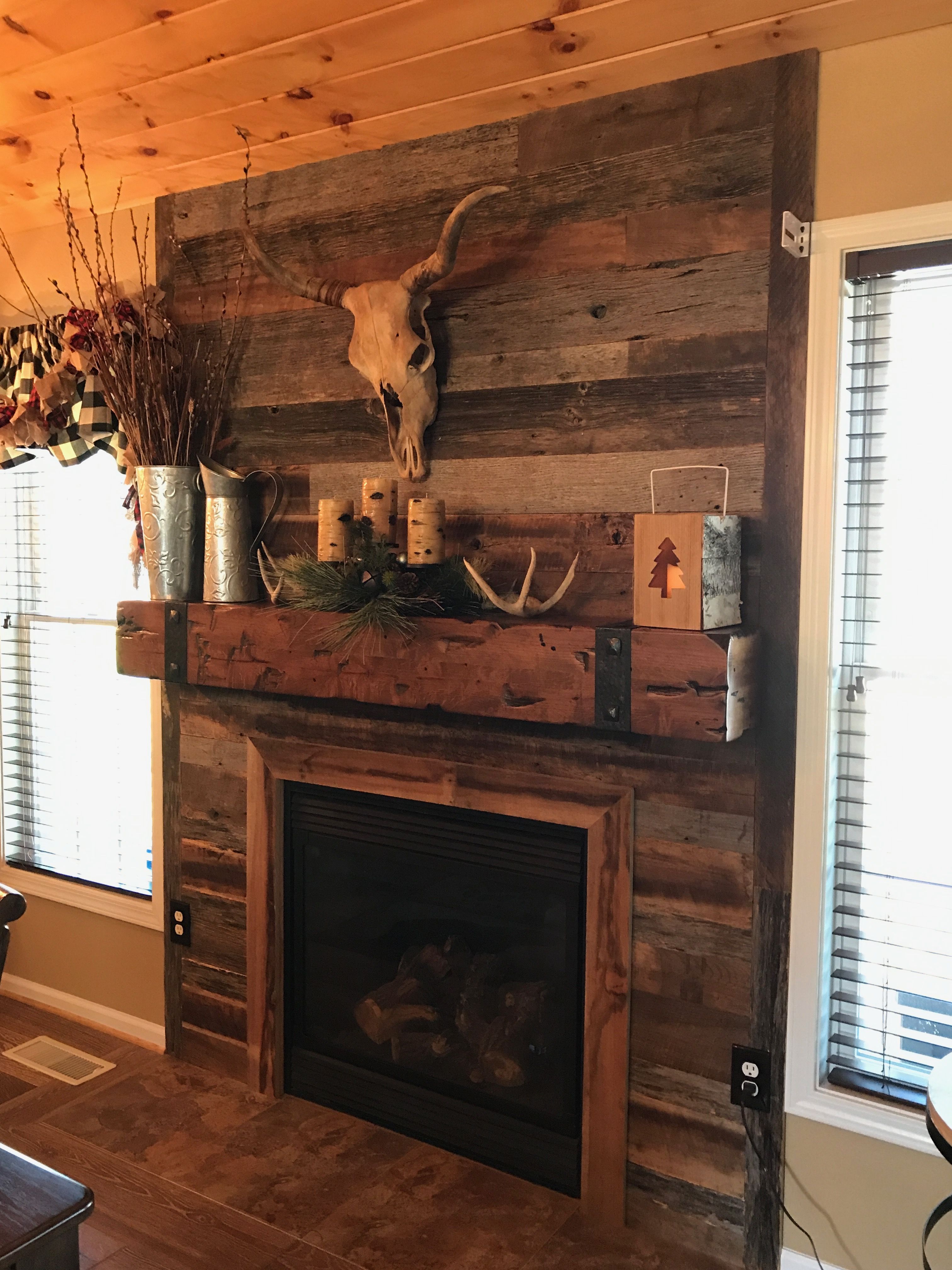 Rustic fireplace! Rustic fireplaces, Fireplace remodel, Diy fireplace