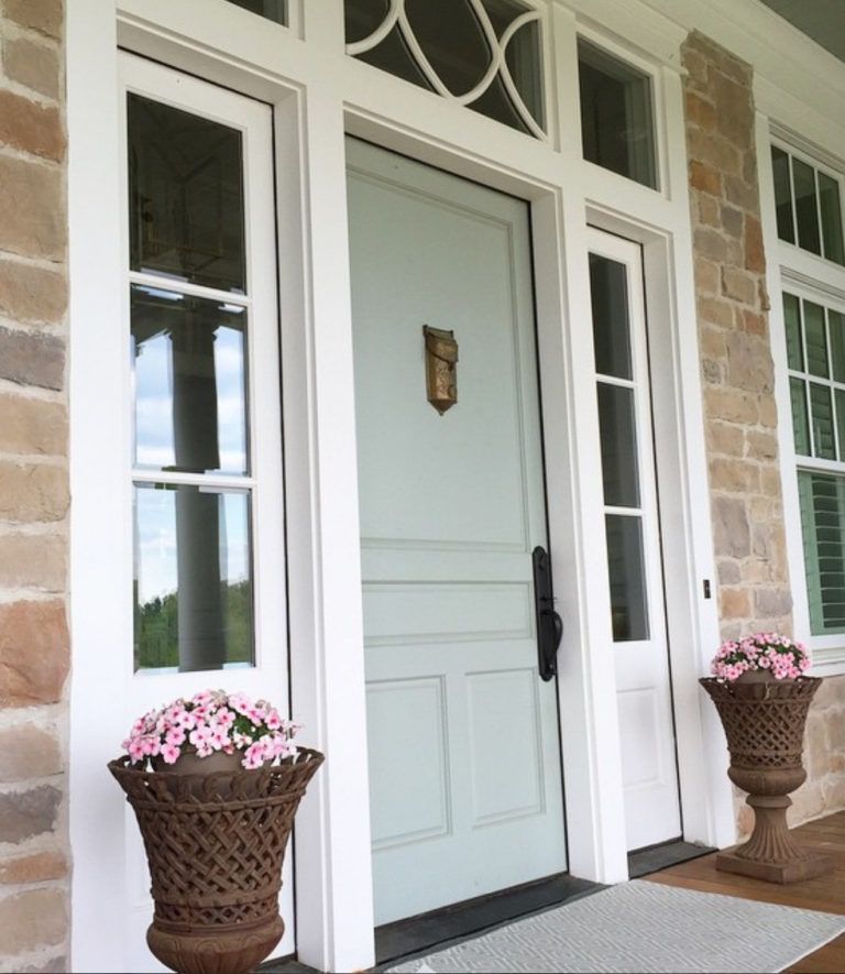 Door color is Sherwin Williams Sea Salt Best Front Door Colors, Best ...