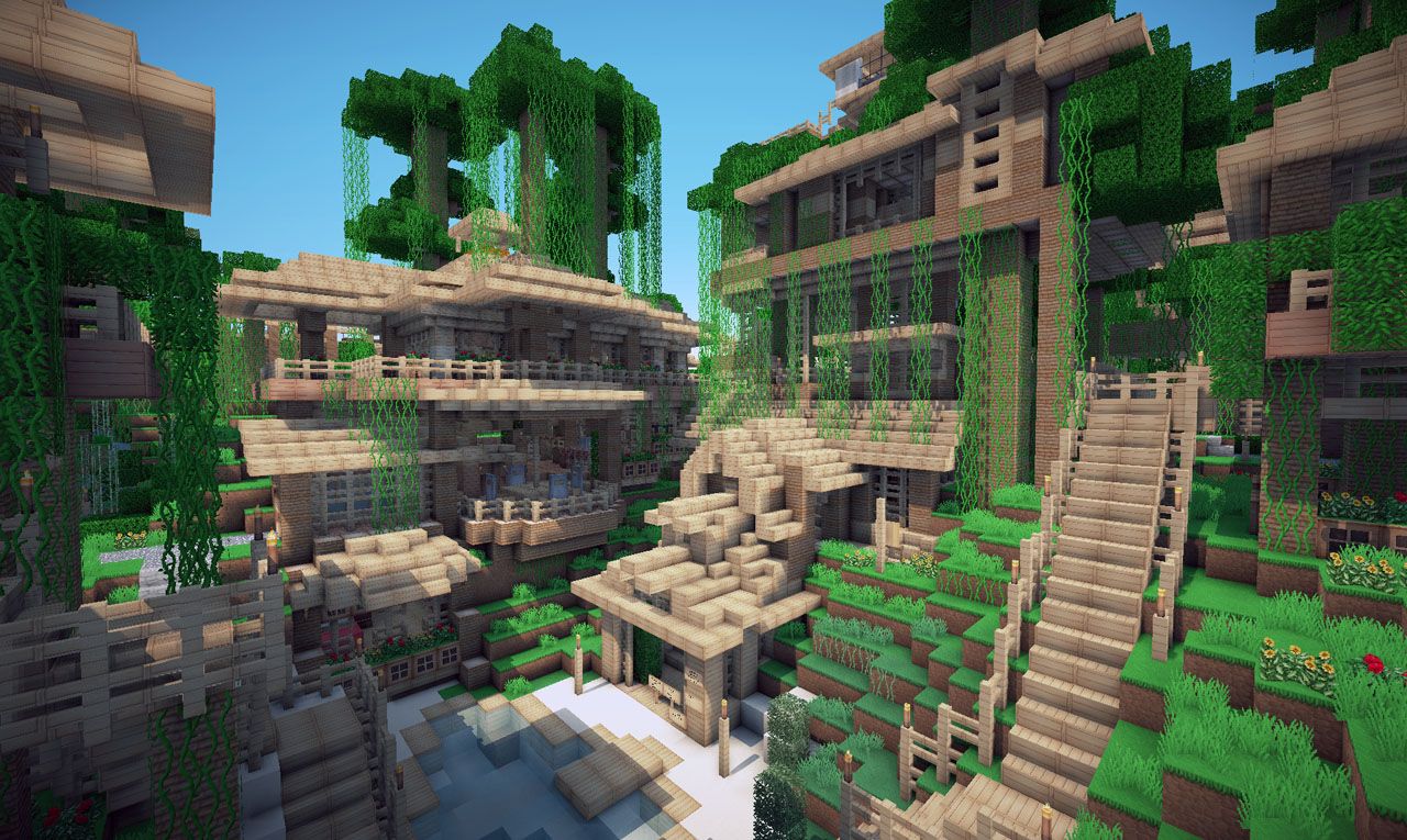 an image of a very nice looking house in minecraft