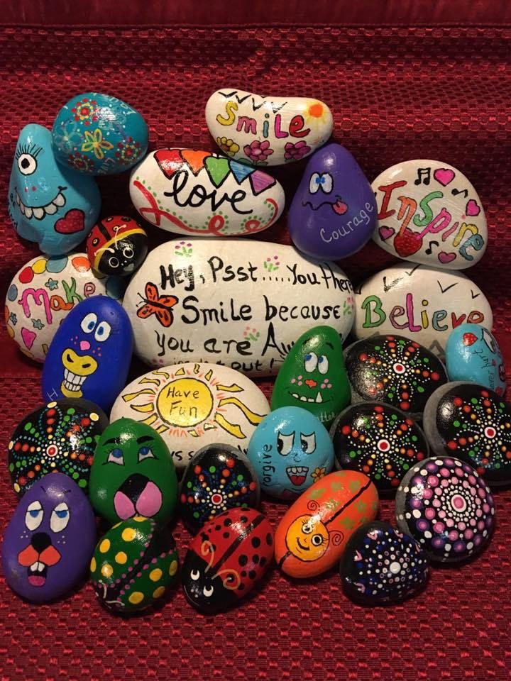 How to Paint Rocks for Kindness & Where to Share Them | Stenen