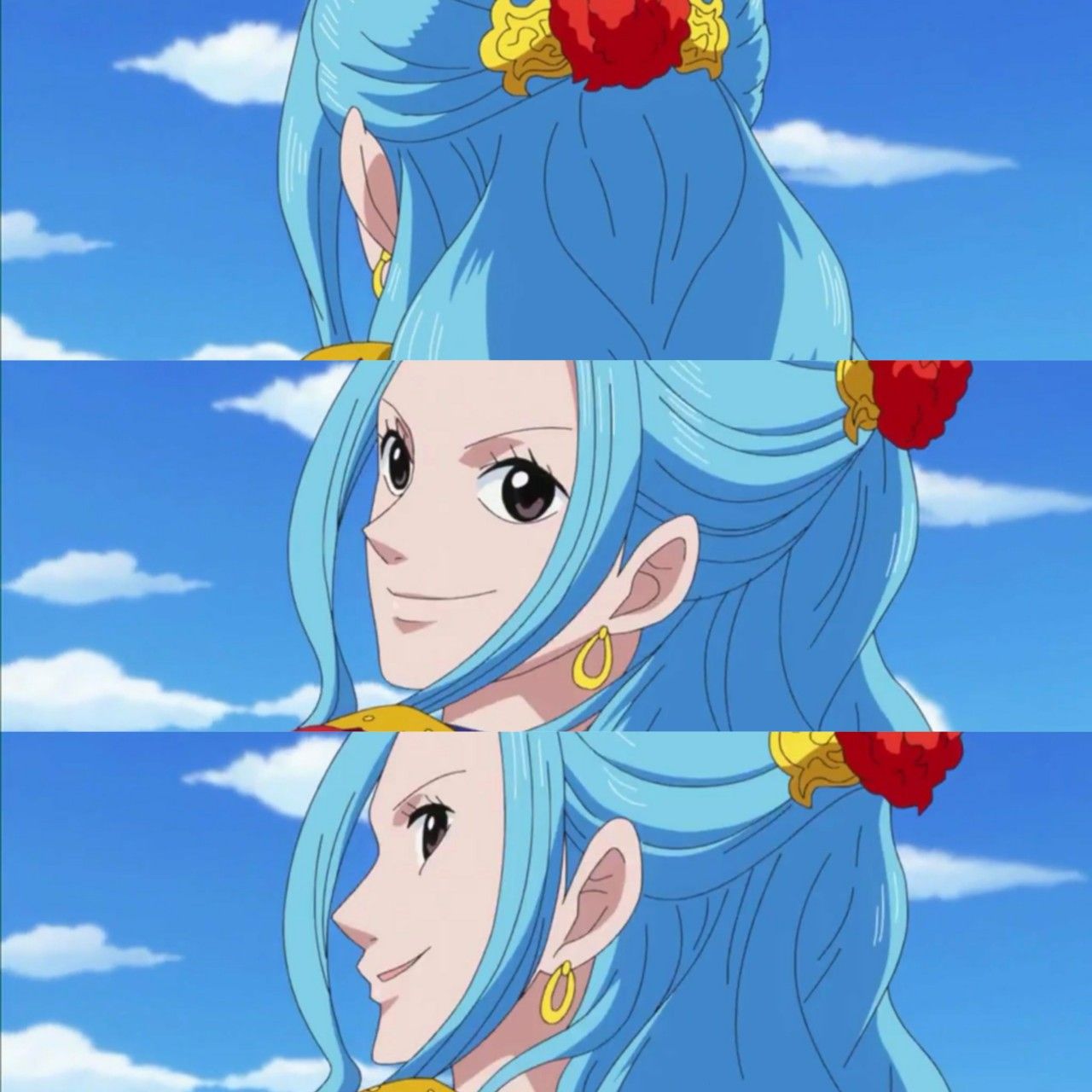 Vivi Nefeltari, one piece, blue hair anime, characters, peacock ...