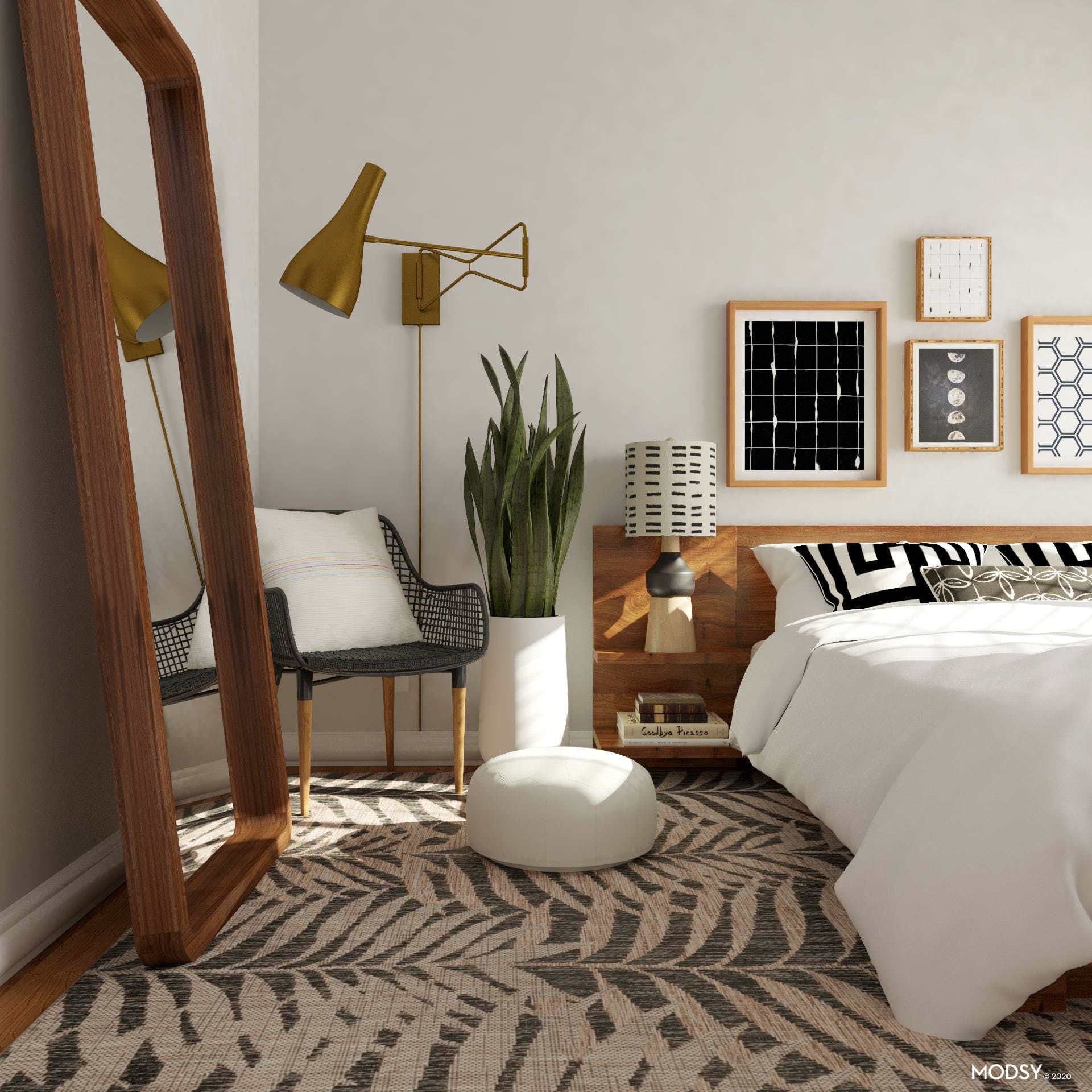 Mid Century Modern Eclectic Bedroom