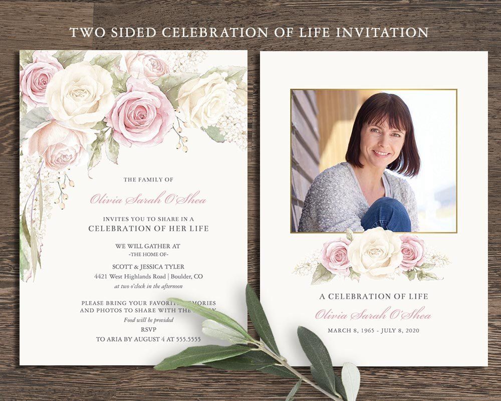 Celebration Of Life Invitation Free Template