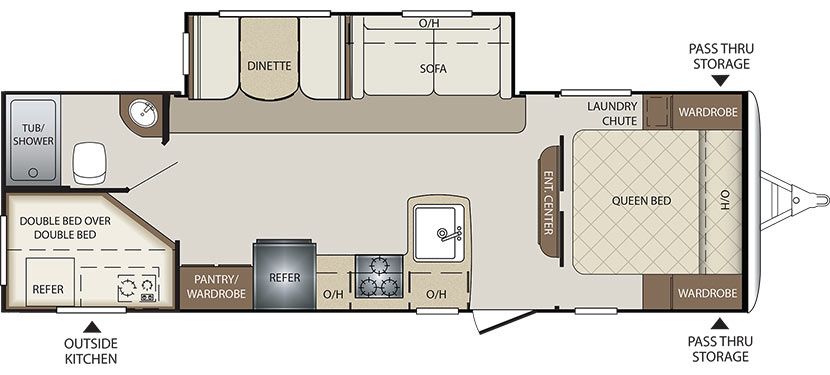 Bullet Travel trailer floor plans, Keystone bullet