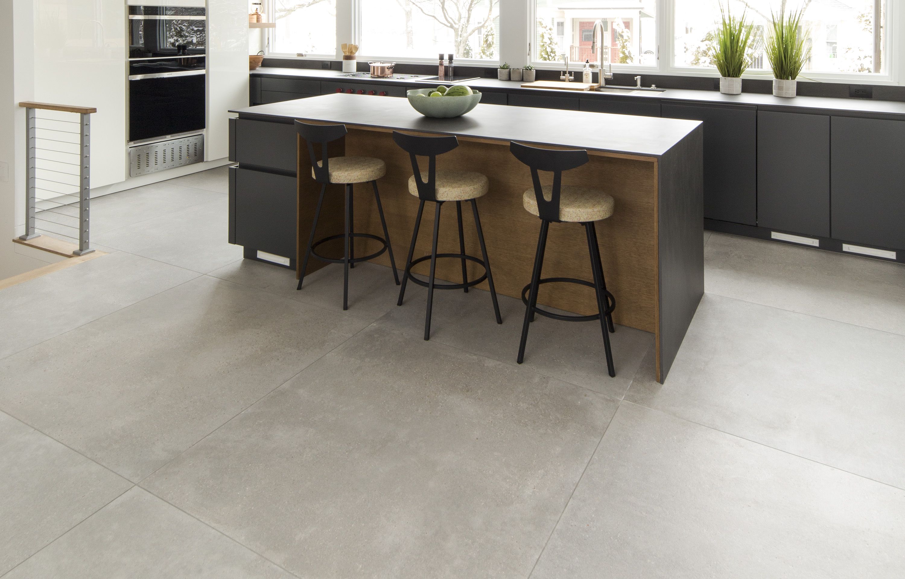 Sneak Peek Brookline Midcentury Modern Floor Modern kitchen tile