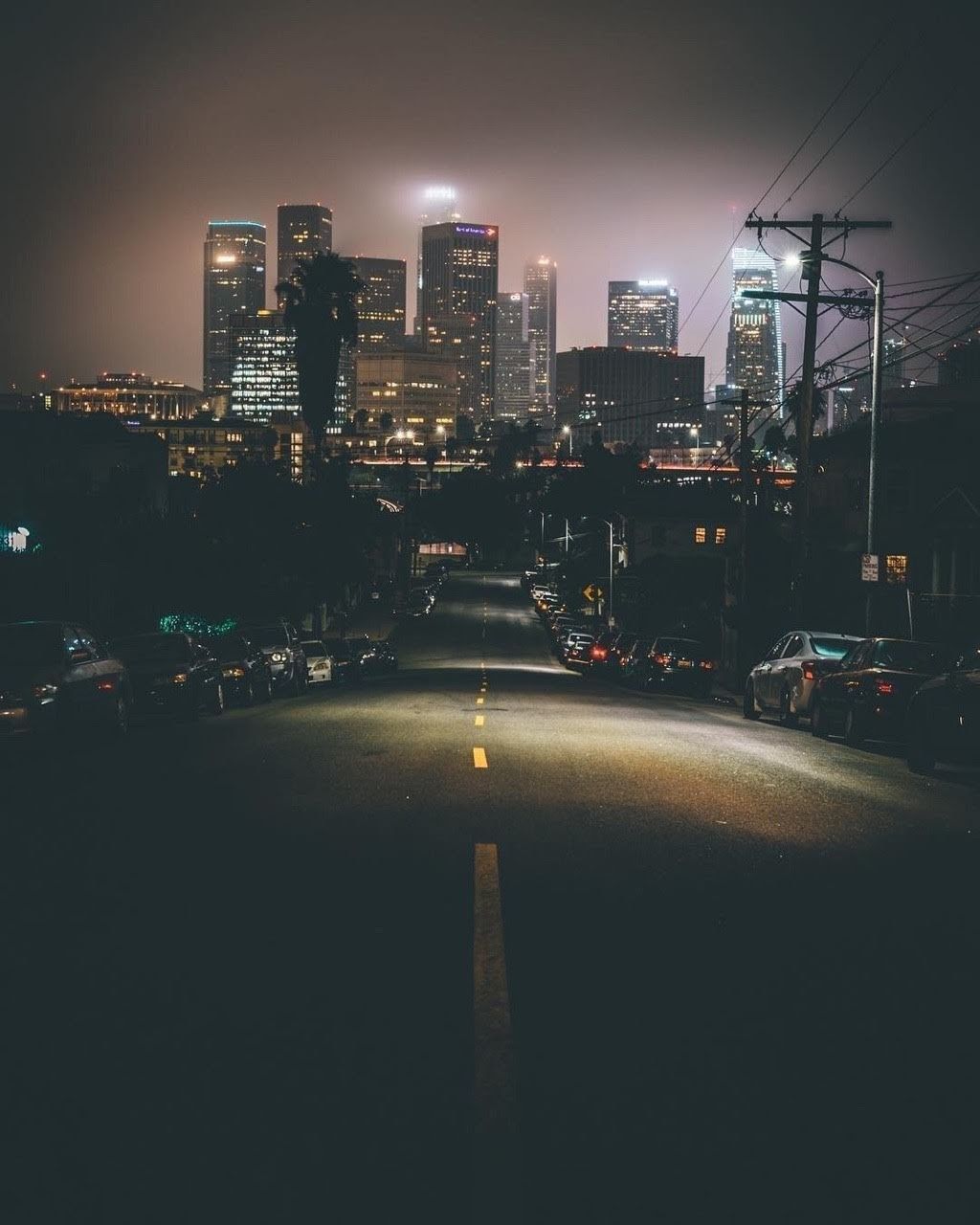 Los Angeles at Night: City Lights Shine Brightly