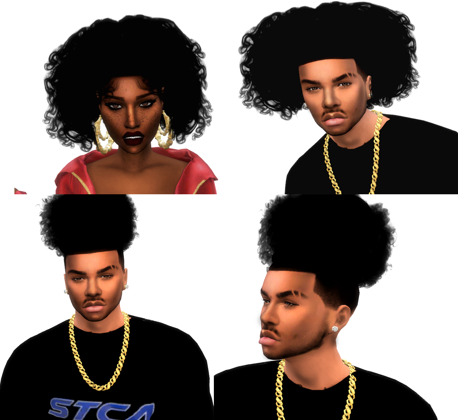 Sims 4 Afro Curly Hair