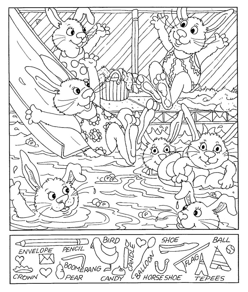 Hidden Picture Coloring Sheets