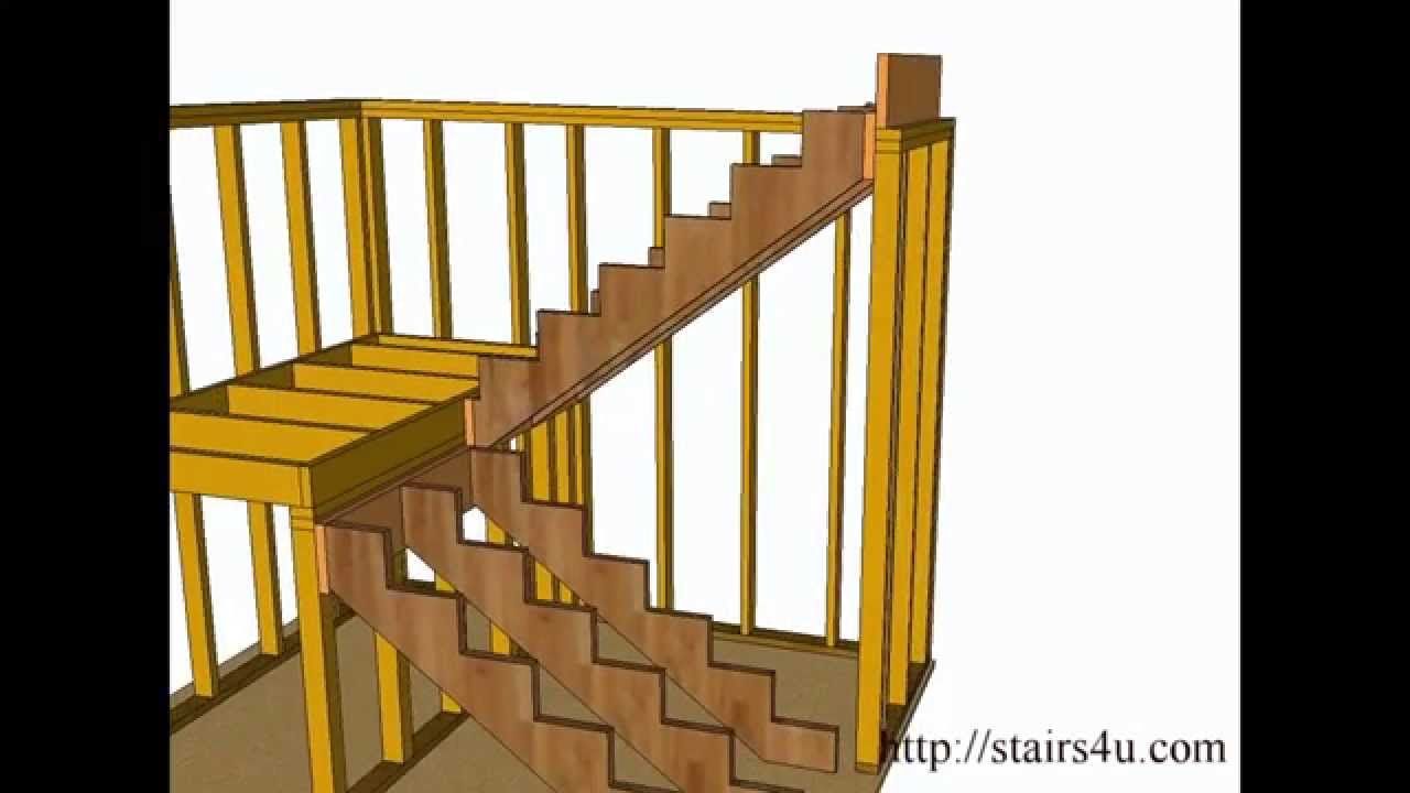 How to Build and Frame Stairs Landings UShaped Stairs U shaped