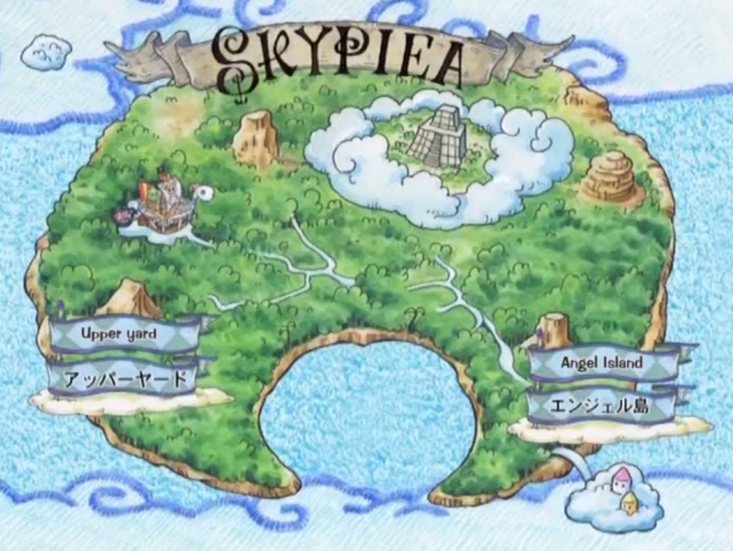 onepiece.map of skypiea | One piece world, One piece manga, One piece anime