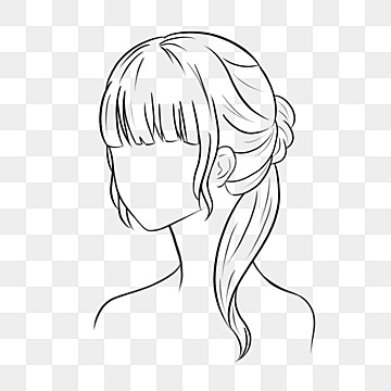 Drawing Base, Line Drawing, Drawing Sketches, Female Anime Hairstyles ...