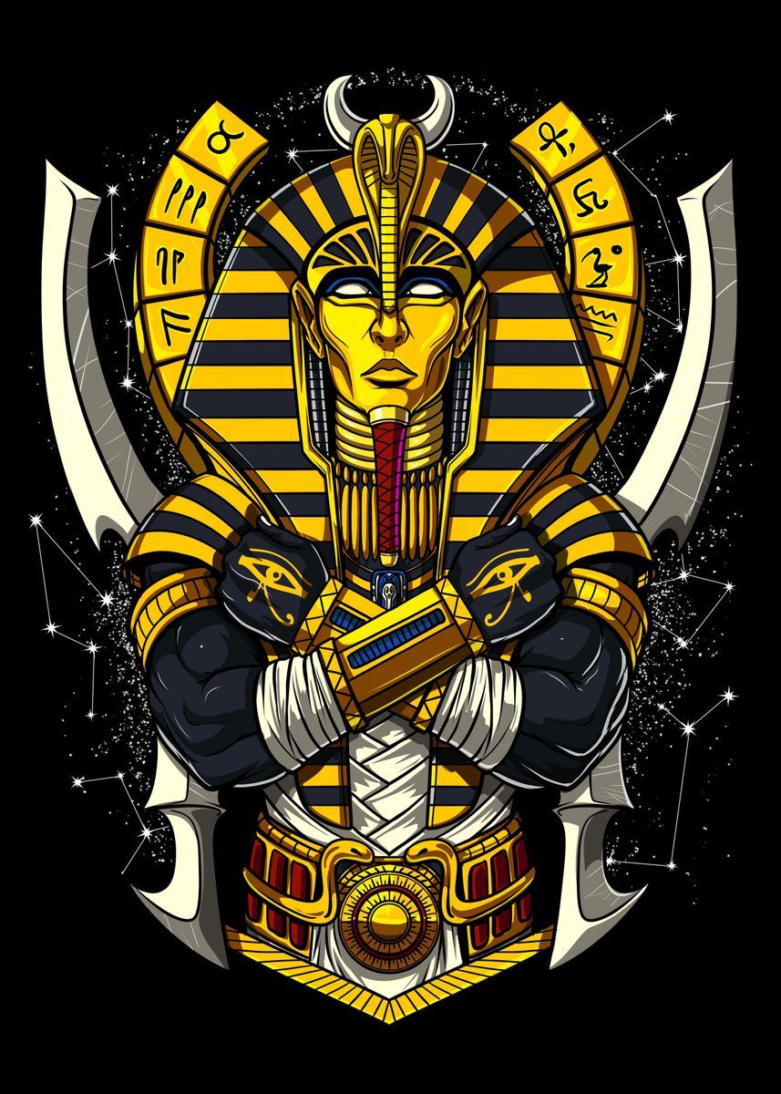 'Egyptian Pharaoh King ' Poster by Psychonautica | Displate | Ancient ...