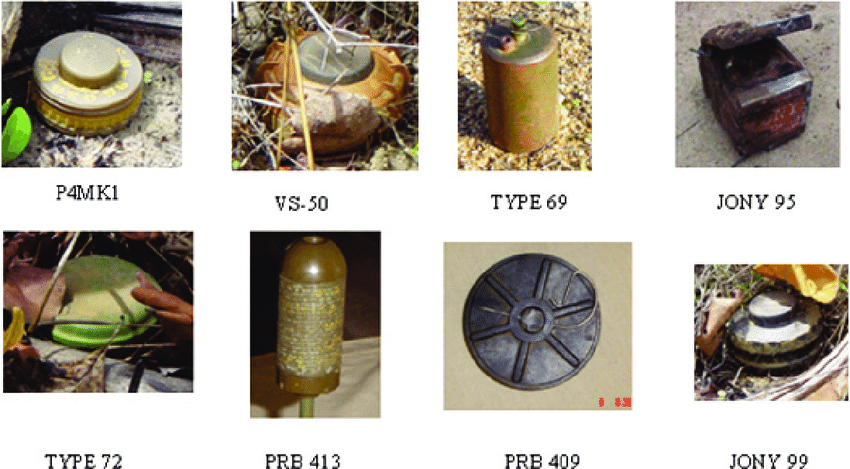 Types of landmines used in battlefield. | Download Scientific Diagram ...