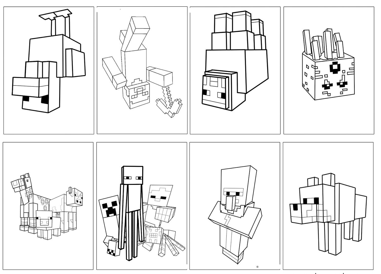 Minecraft minibook Minecraft coloring pages, Minecraft