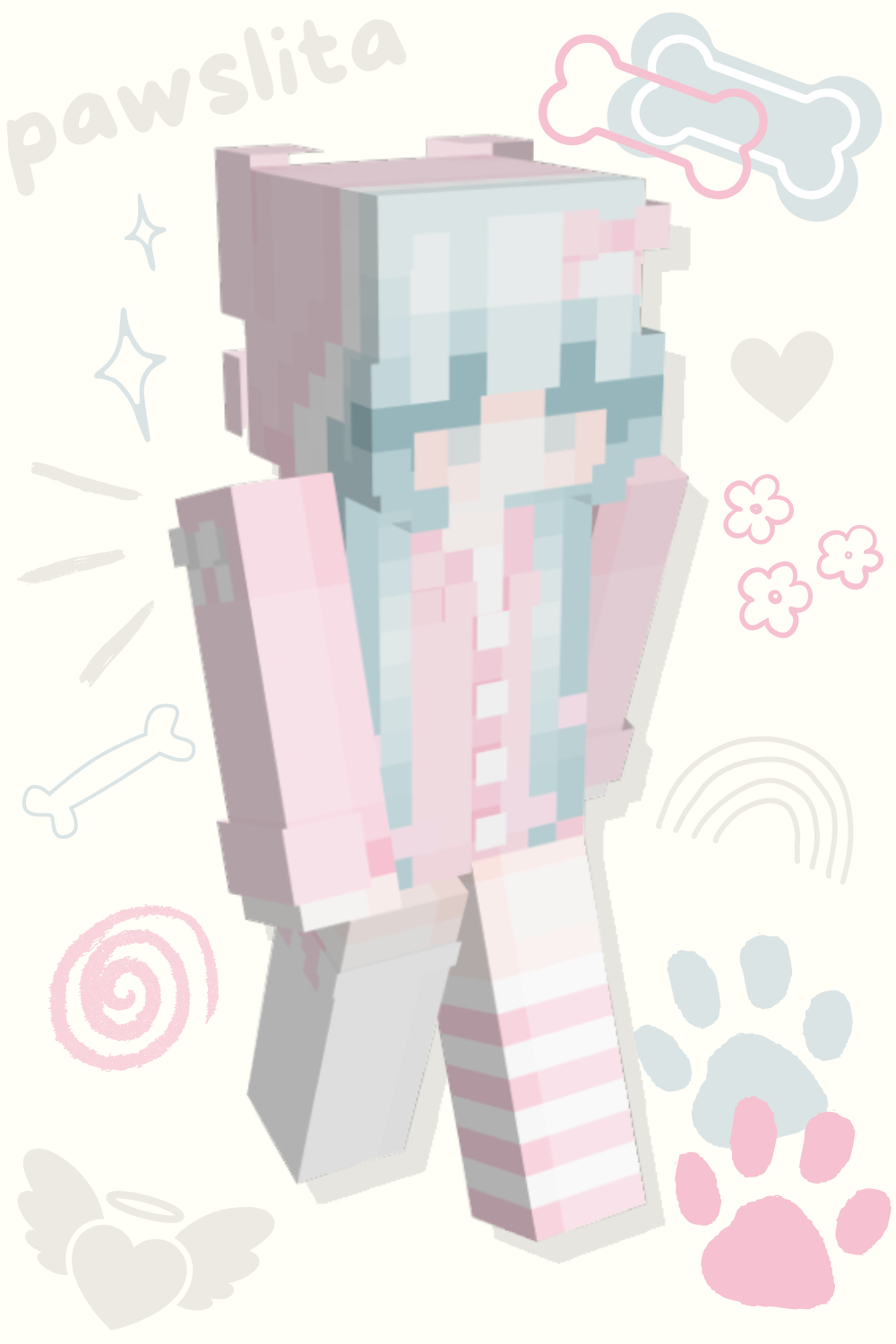 Adorable Minecraft Kawaii Girl Skin