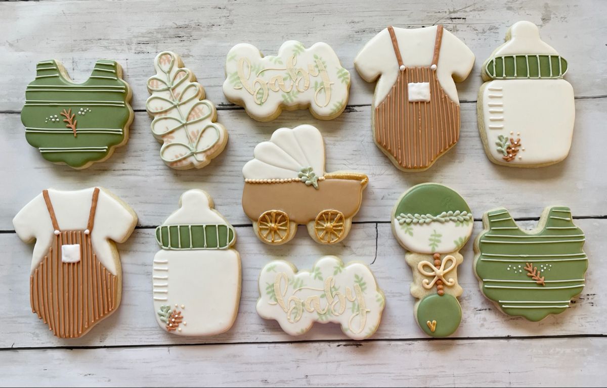 Boho baby shower cookies – Artofit