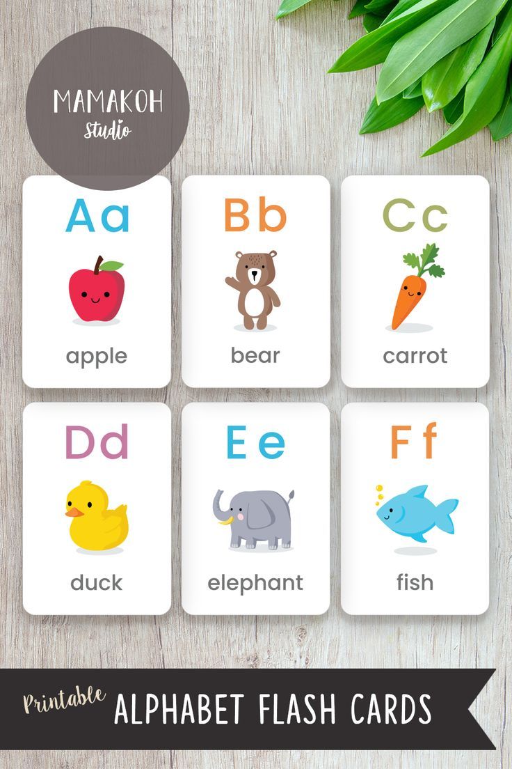 Printable Alphabet Flashcards | Learn ABC | Colorful Illustrations