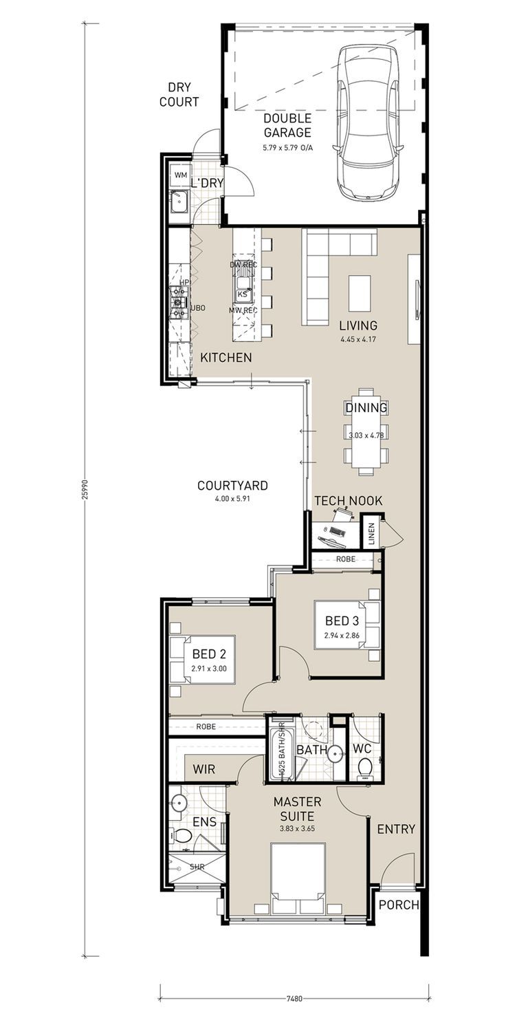 Bildergebnis für 2 storey narrow house plans Narrow house plans