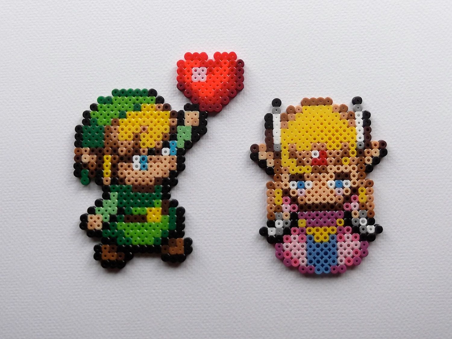 Link and Zelda Love v.2 - Legend of Zelda Pixelated Perler Bead Sprite ...