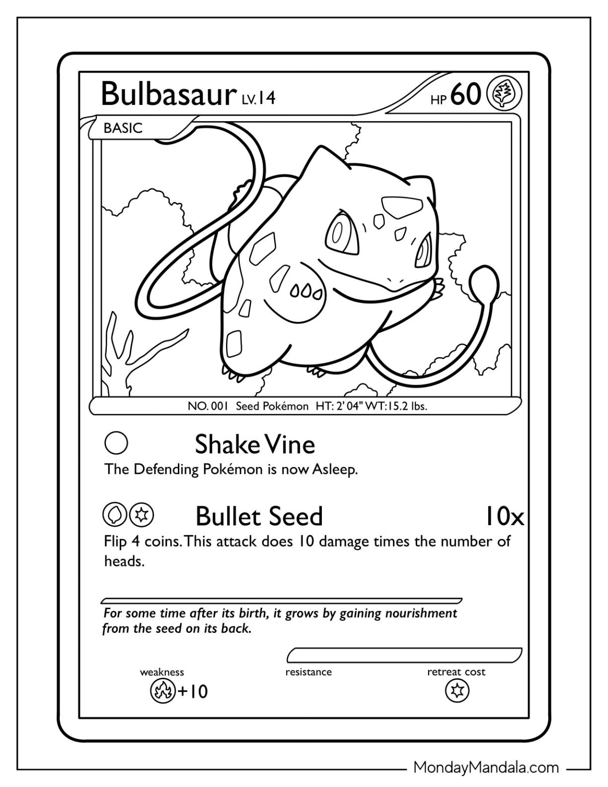 20 Bulbasaur Coloring Pages (Free PDF Printables) | Pokemon coloring ...