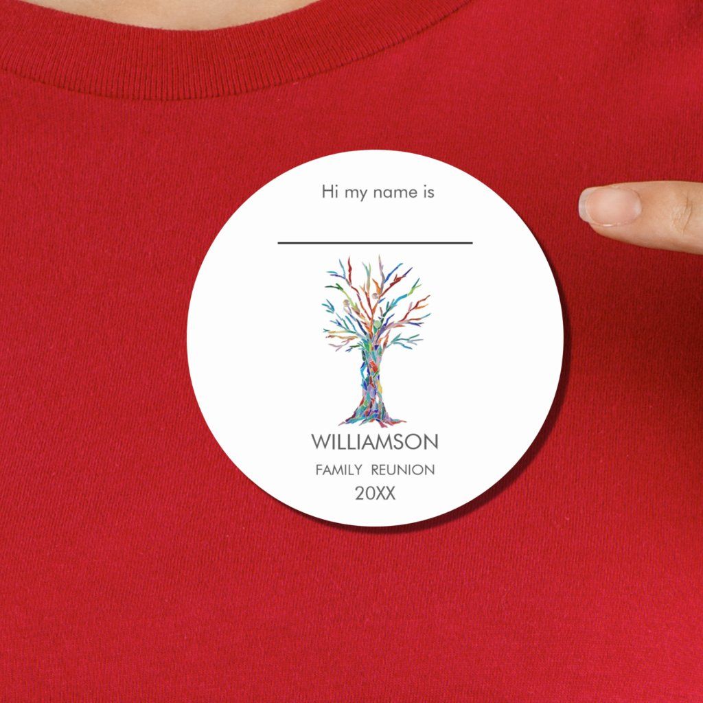 Family Reunion Rainbow Family Tree Name Tag Family Picnic, Family ...