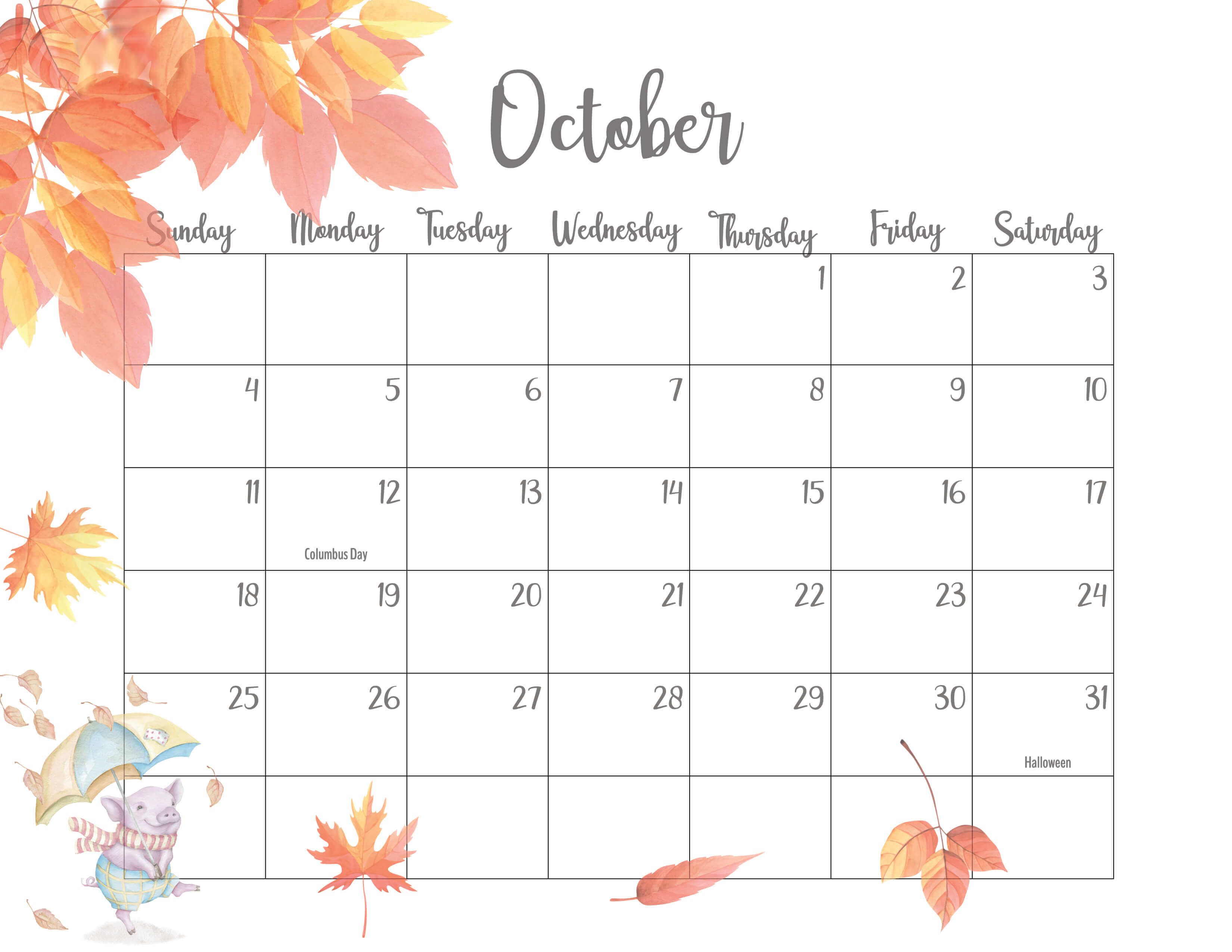 Free Printable October Calendar Web So Do Yourself A Favor And Enjoy ...