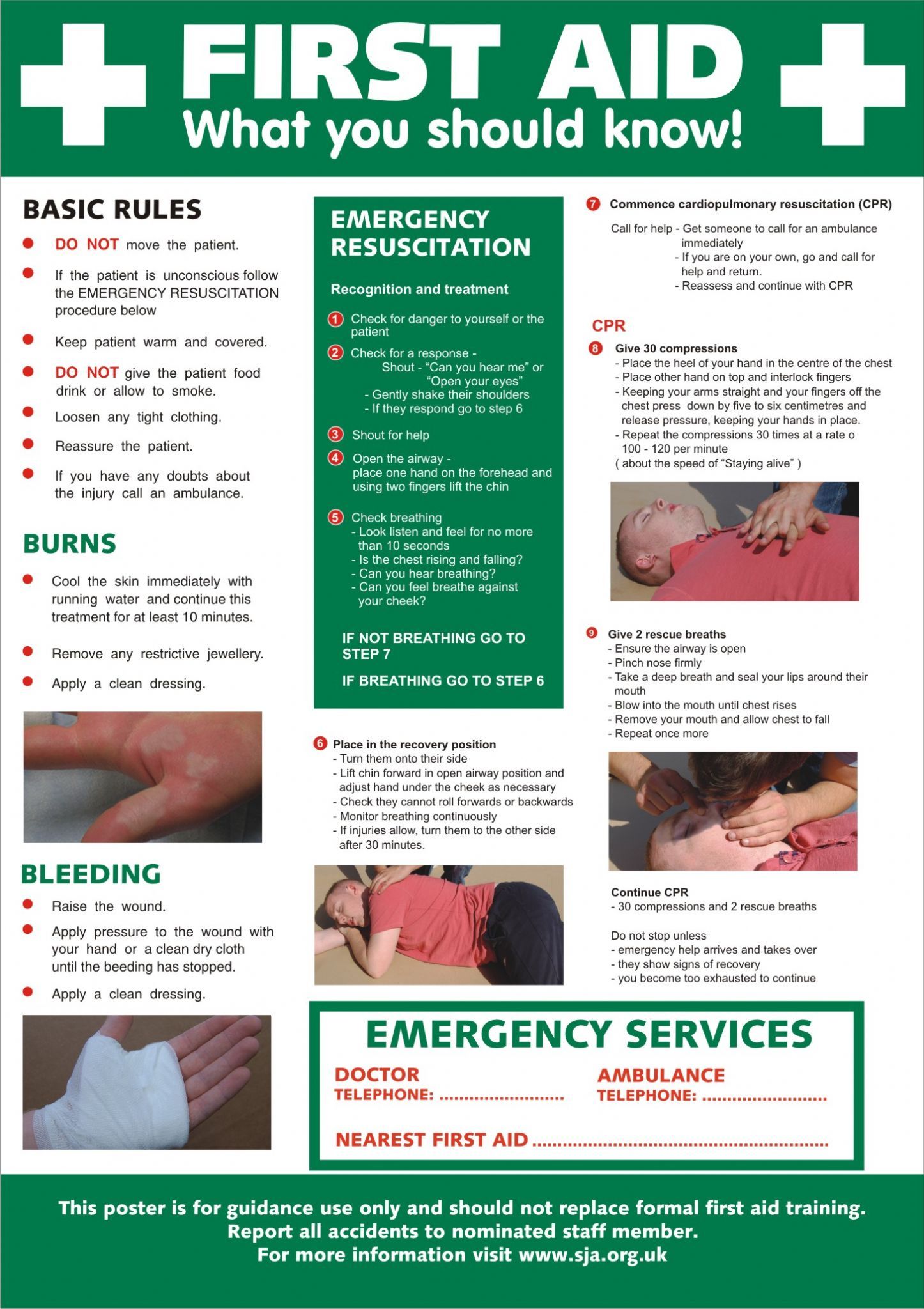 Health and safety poster, Health and safety, First aid