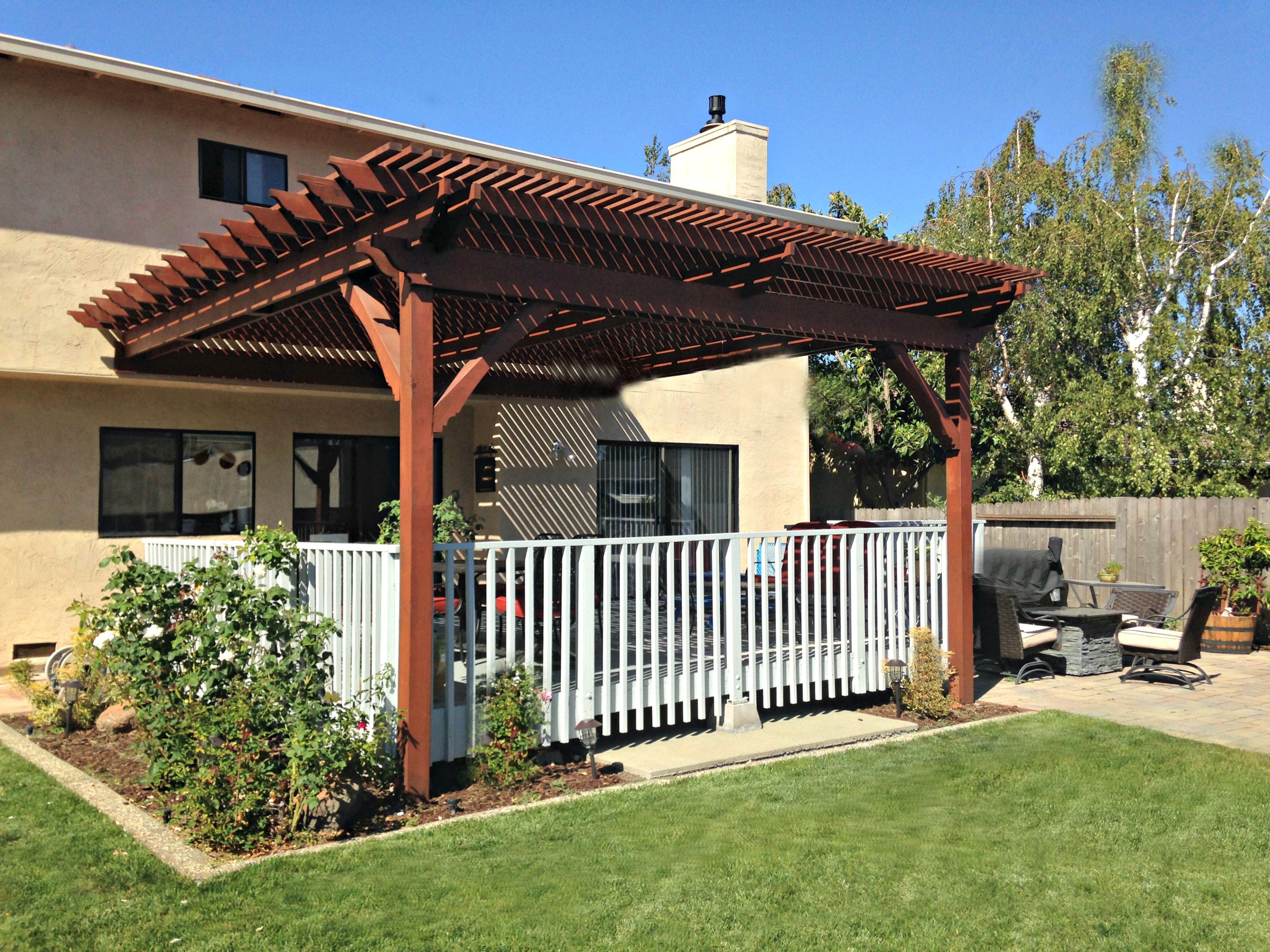 Attached Pergola Plans (With images) Pergola plans diy, Backyard, Pergola