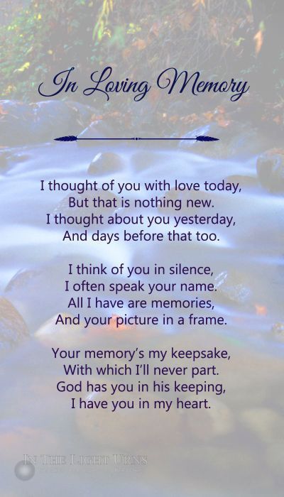 Pin by Patricia Madden on important things | Funeral poems, Remembrance ...