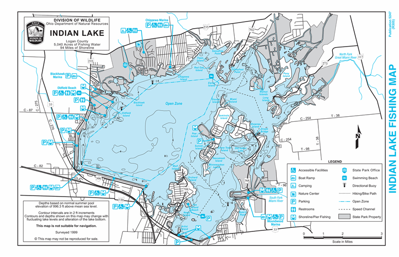 Indian Lake Depth Map