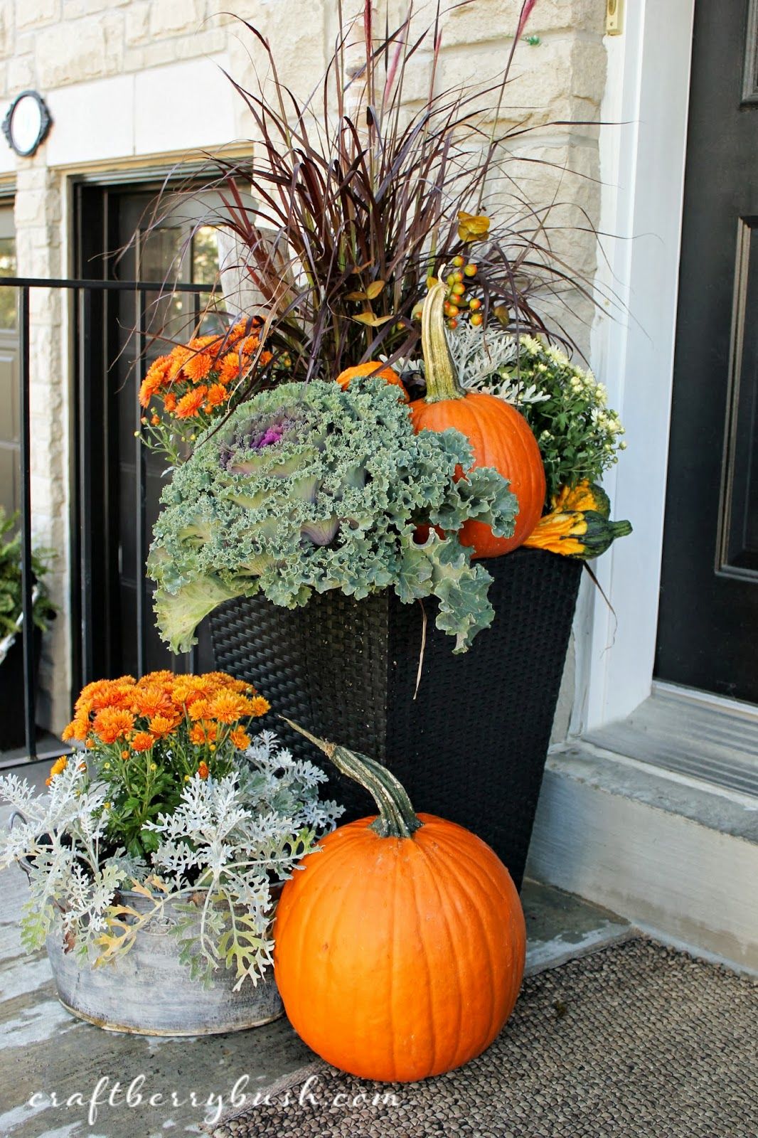 Fall Porch Planter Decor