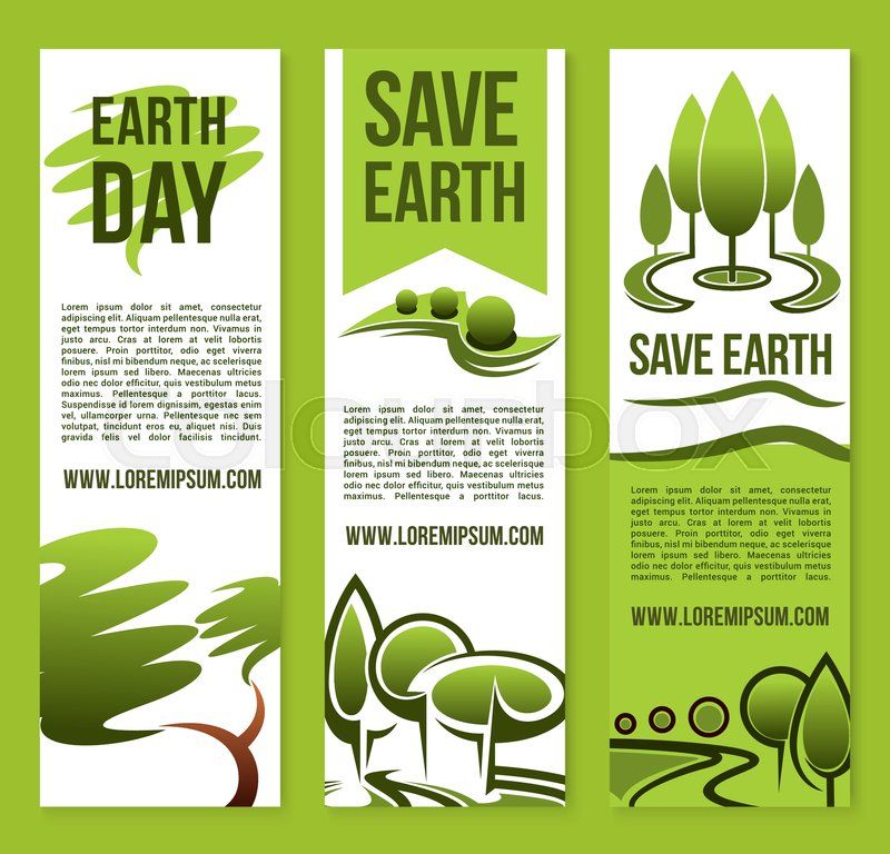 Stock vector of 'Save Earth banners design of green nature environment ...