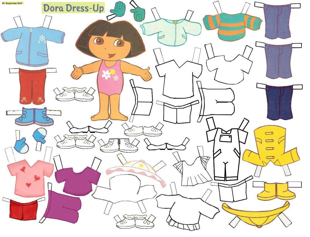 Dora the Explorer - I made the clothes fit, adjusted tabs and added ...